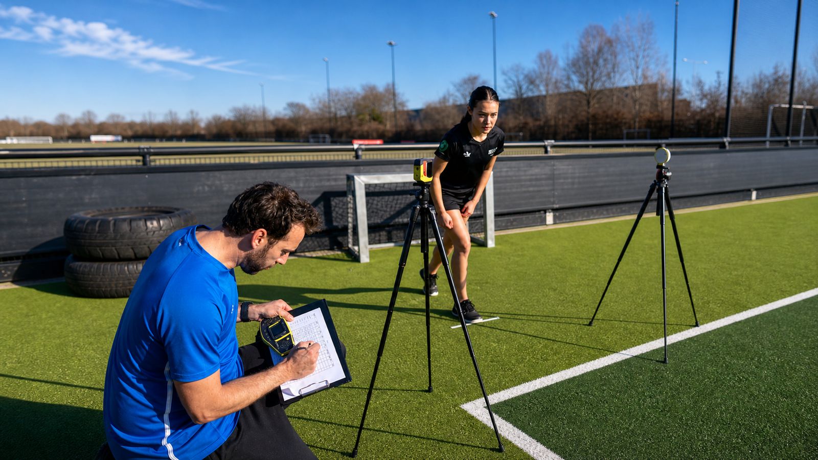 Performance Scan with timing gates on the hockey field